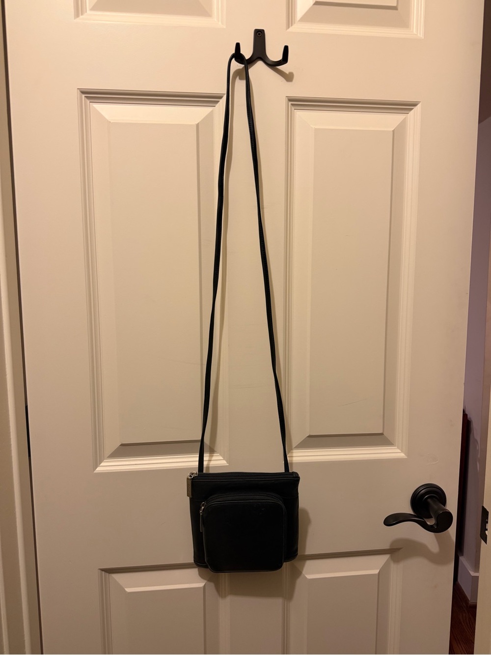 Compact Black Crossbody Bag